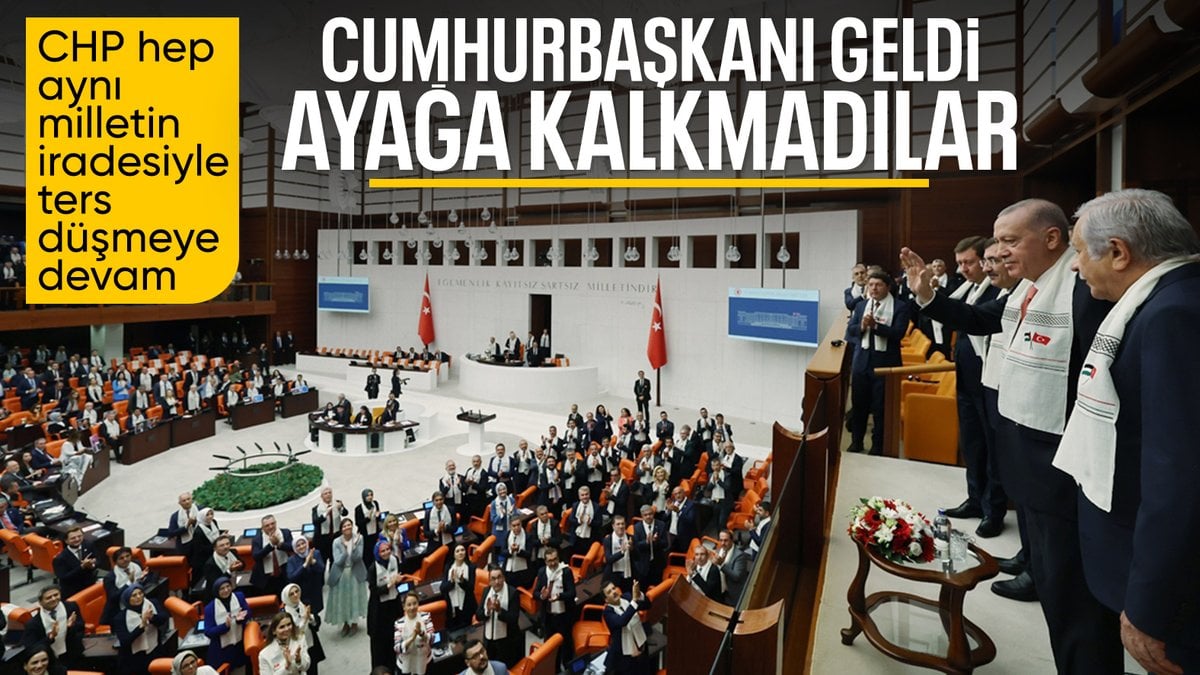 Cumhurbaşkanı Erdoğan, TBMM Genel Kurulu’nda alkışlarla karşılandı