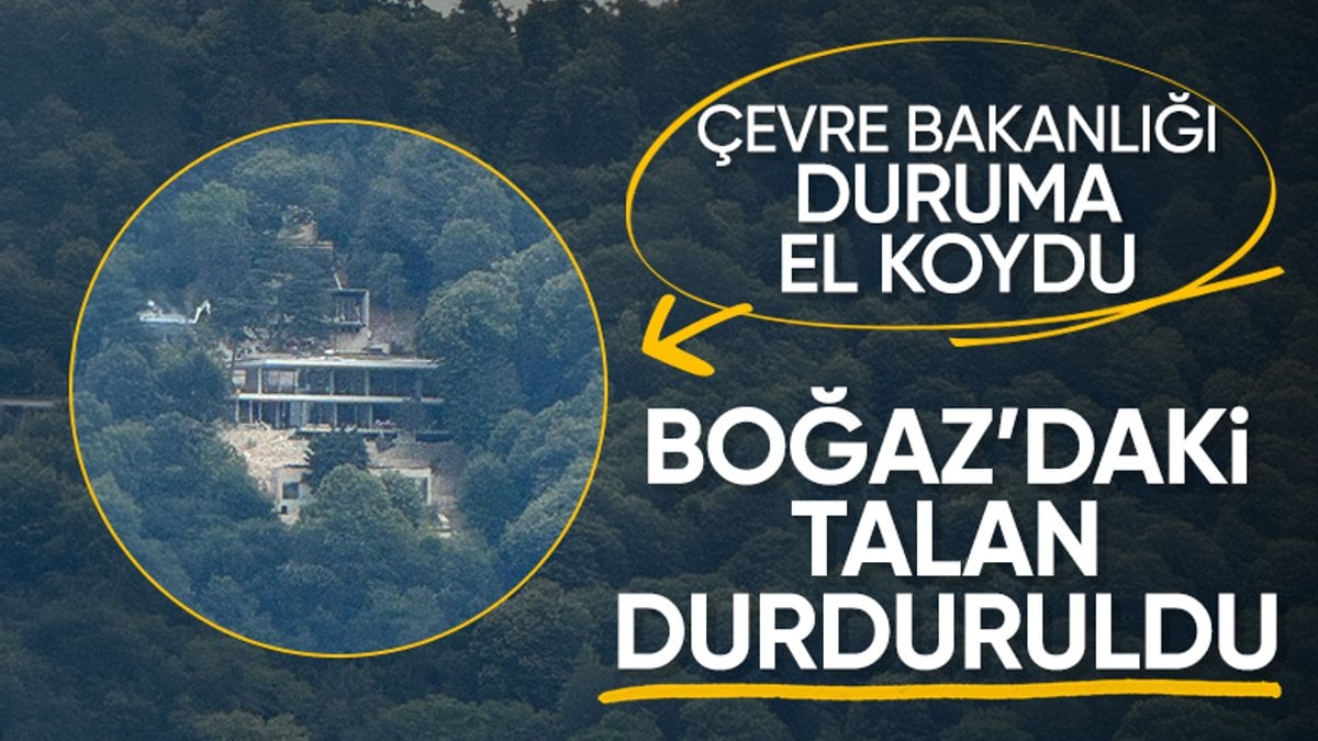 İstanbul Boğazı’nda ormanlık alanda kaçak villa inşaatı